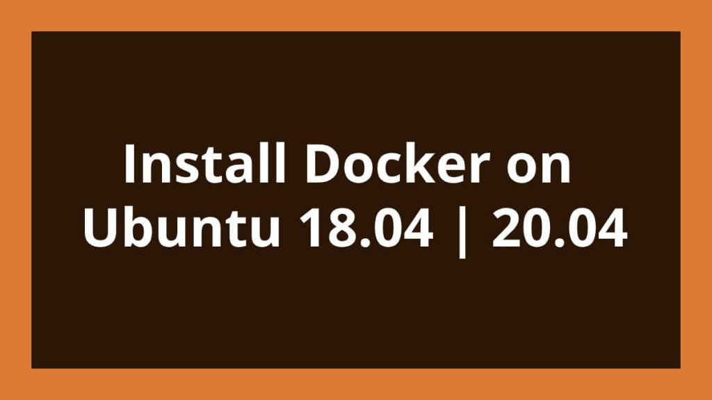 Install Docker on Ubuntu