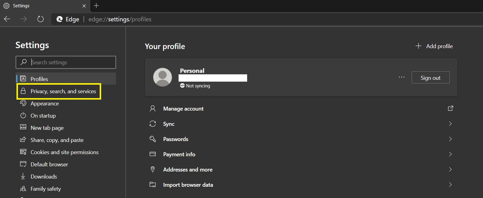 Switch search engine microsoft edge