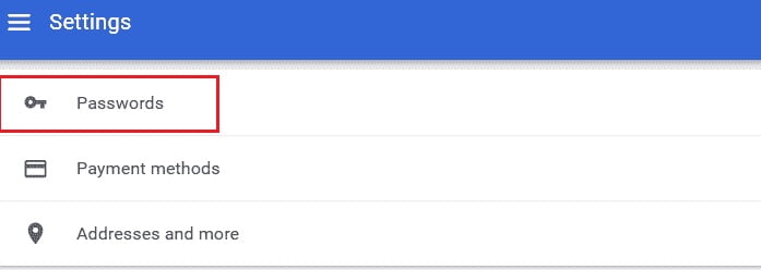 google chrome setting