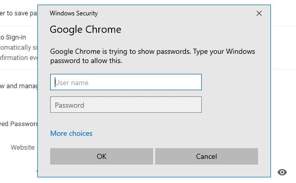 google chrome setting