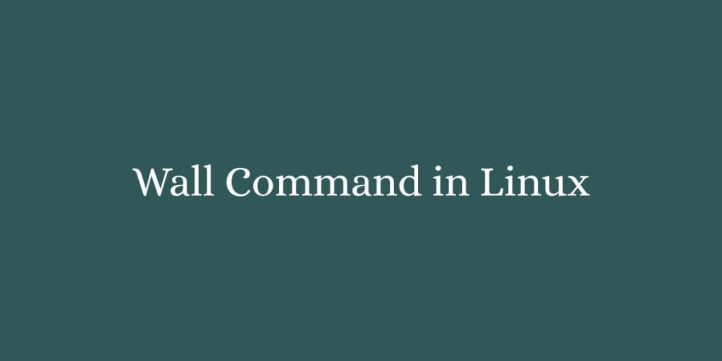 Wall Command in Linux Terminal with examples