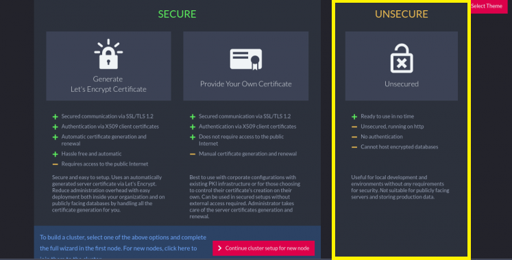 Ravendb-security-option