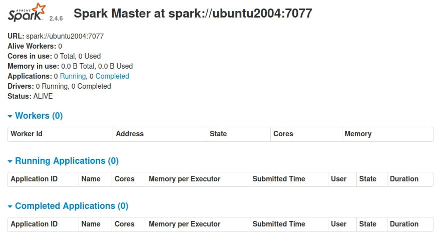 spark dashboard