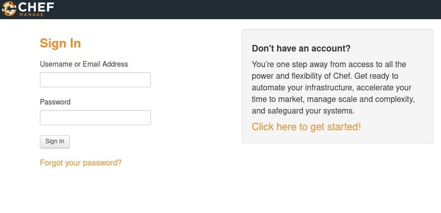 Chef-web-interface