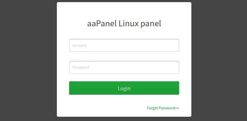 aapanel Login