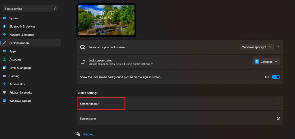 open-lockscreen-pane-screen-timeout