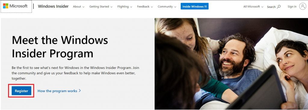 register-windows-insider-program