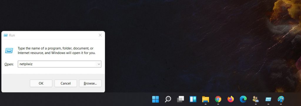 run netplwiz-How to Login to Windows 11 without password