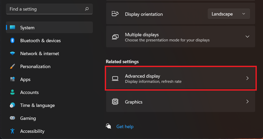 select-advanced-display-option-Enable Dynamic Refresh Rate