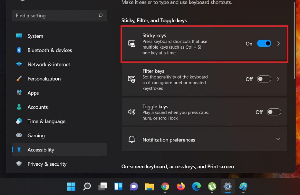 Enable-sticky-keys-how to turn On or Off Sticky Keys in Windows 11