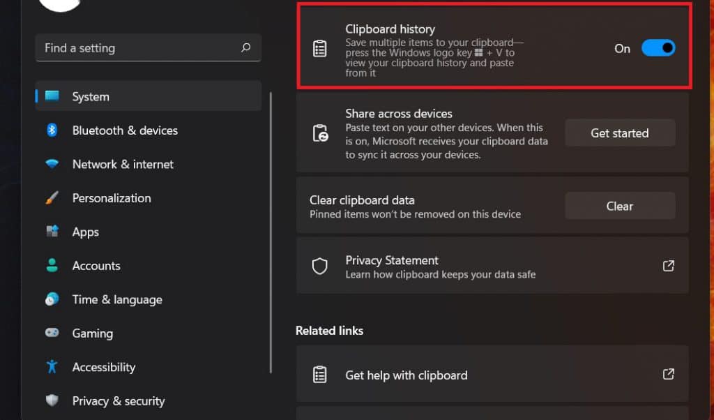 enable-clipboard-How to Enable or Disable Clipboard History in Windows 11