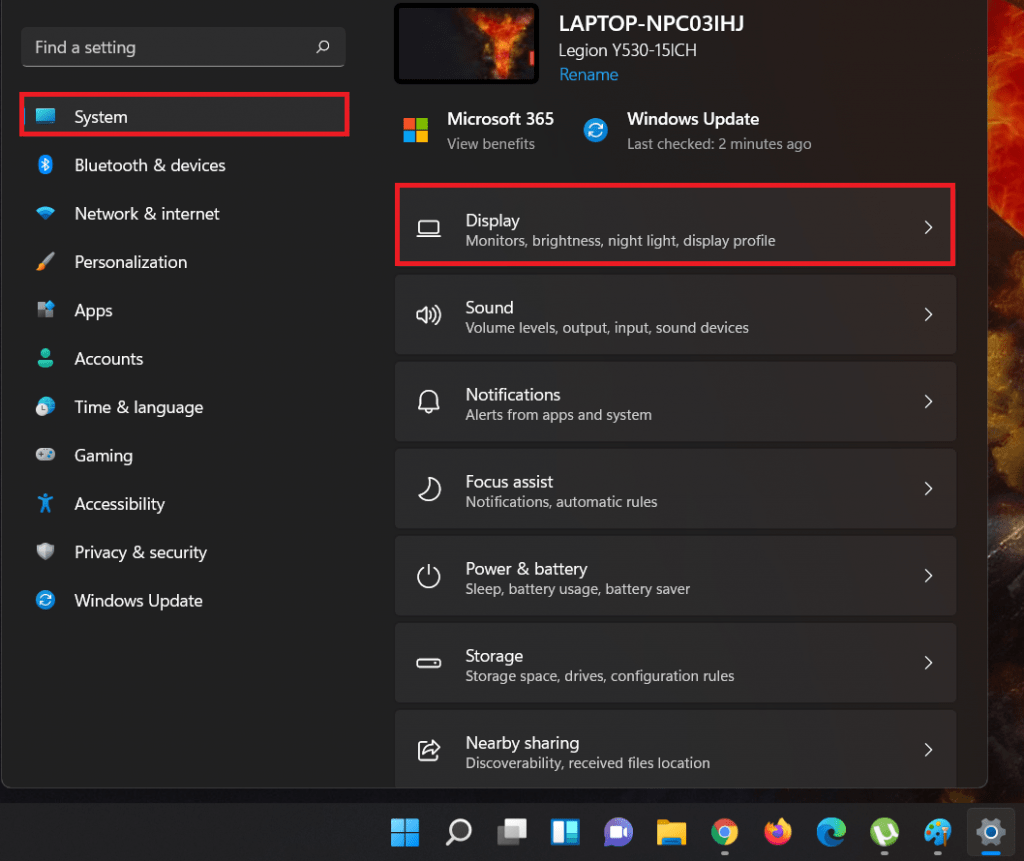 open-display-setting