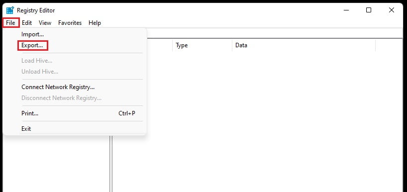 open-registry-editor-choose-export
