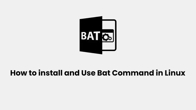 How to install and Use Bat Command in Linux